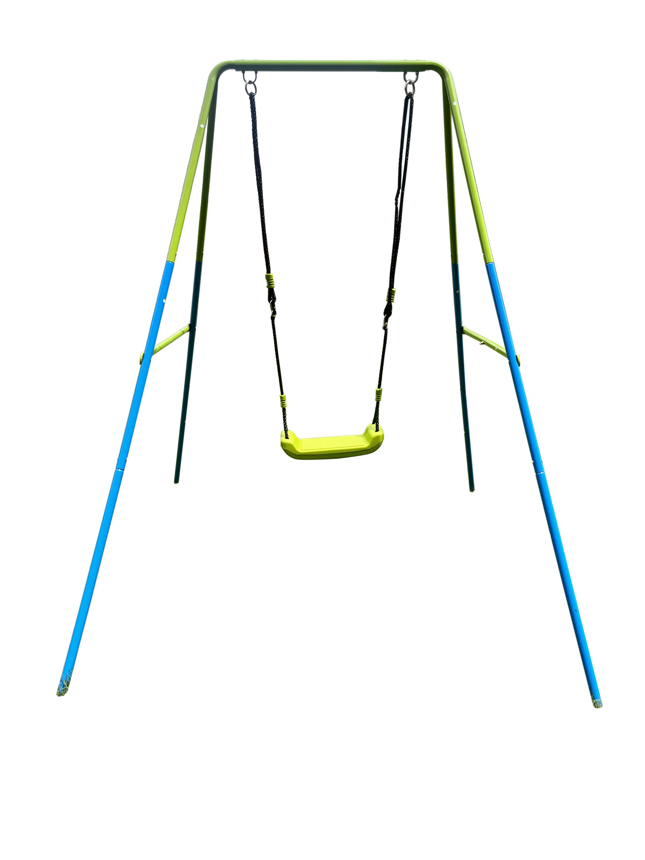 2-in-1 Baby Swing Set - Green & Blue | Safe, Durable, 110lbs Capacity | Ideal for Outdoor Playgrounds | Ages 3 