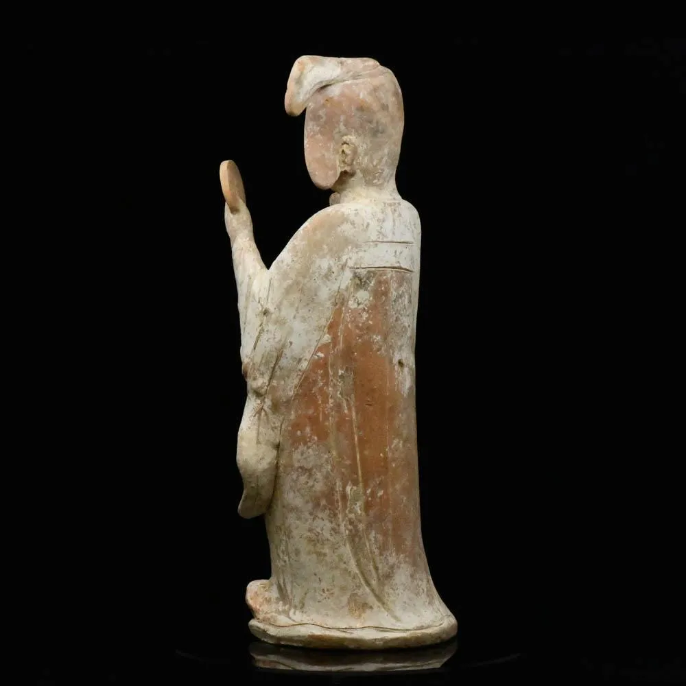 A Chinese Painted Pottery Court Lady, Tang Dynasty, ca. mid 8th century CE