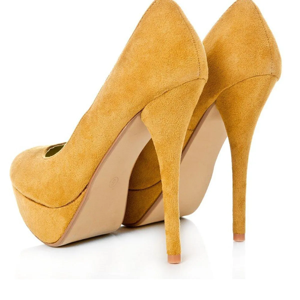 AAINA  Round Toe Concealed Platform High Heel Court Shoe