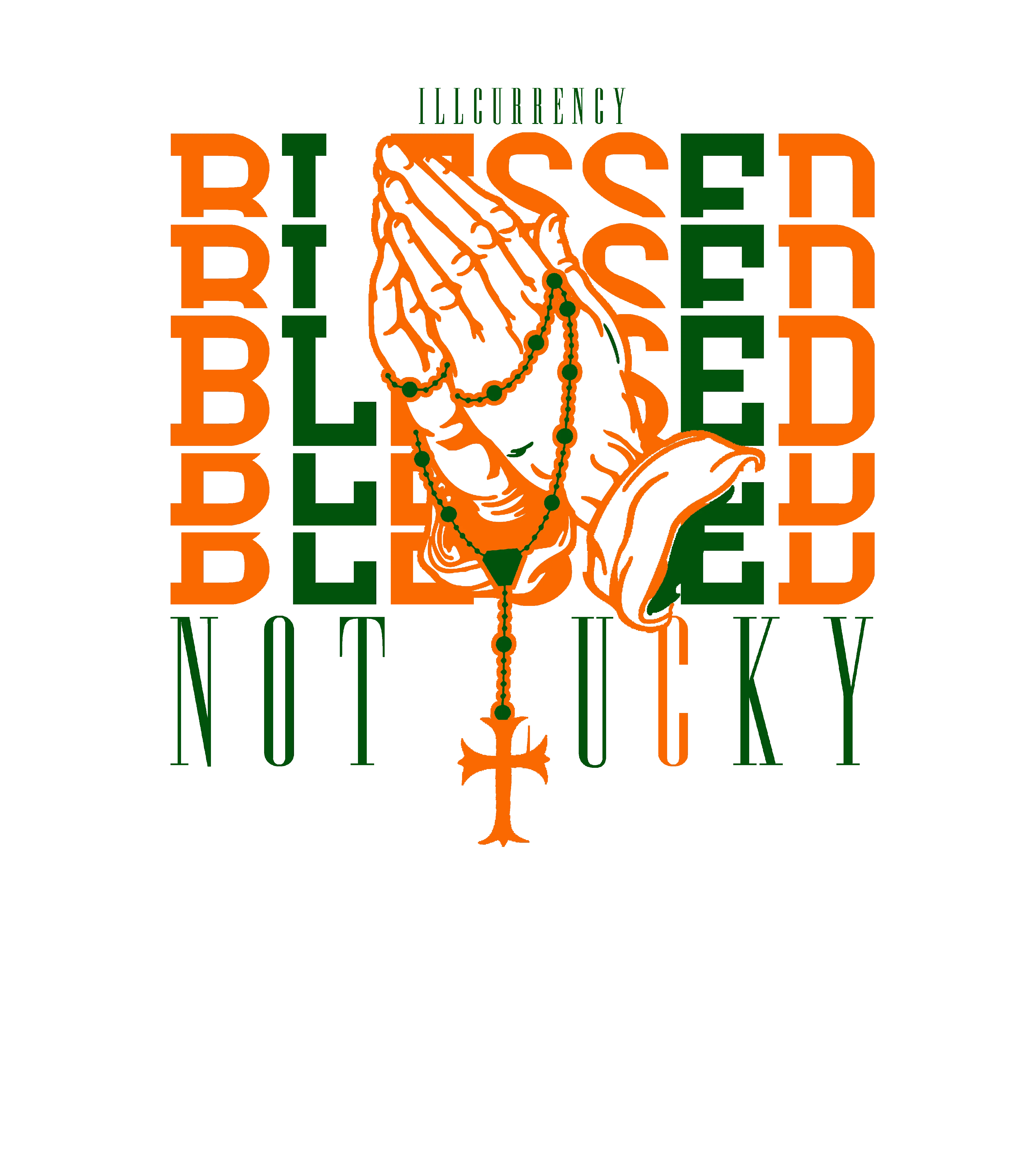 Air Jordan 5 GS Miami Hurricanes White T-Shirt (Blessed not lucky)| illcurrency