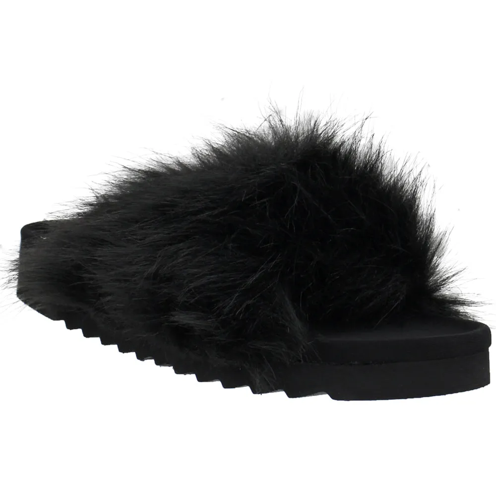 Amari Faux Fur Slide Sandals