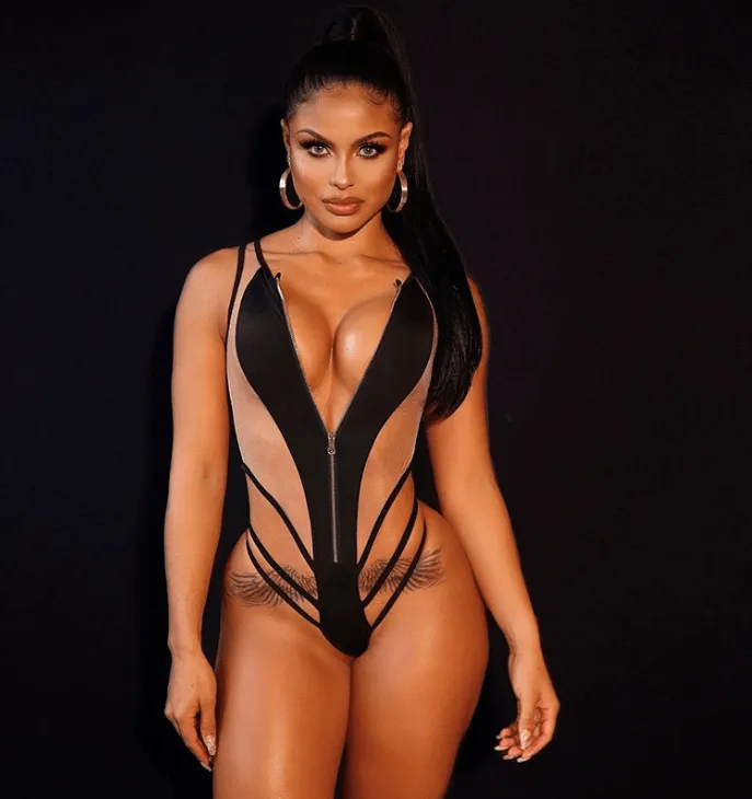 American mesh tight hip bodysuit