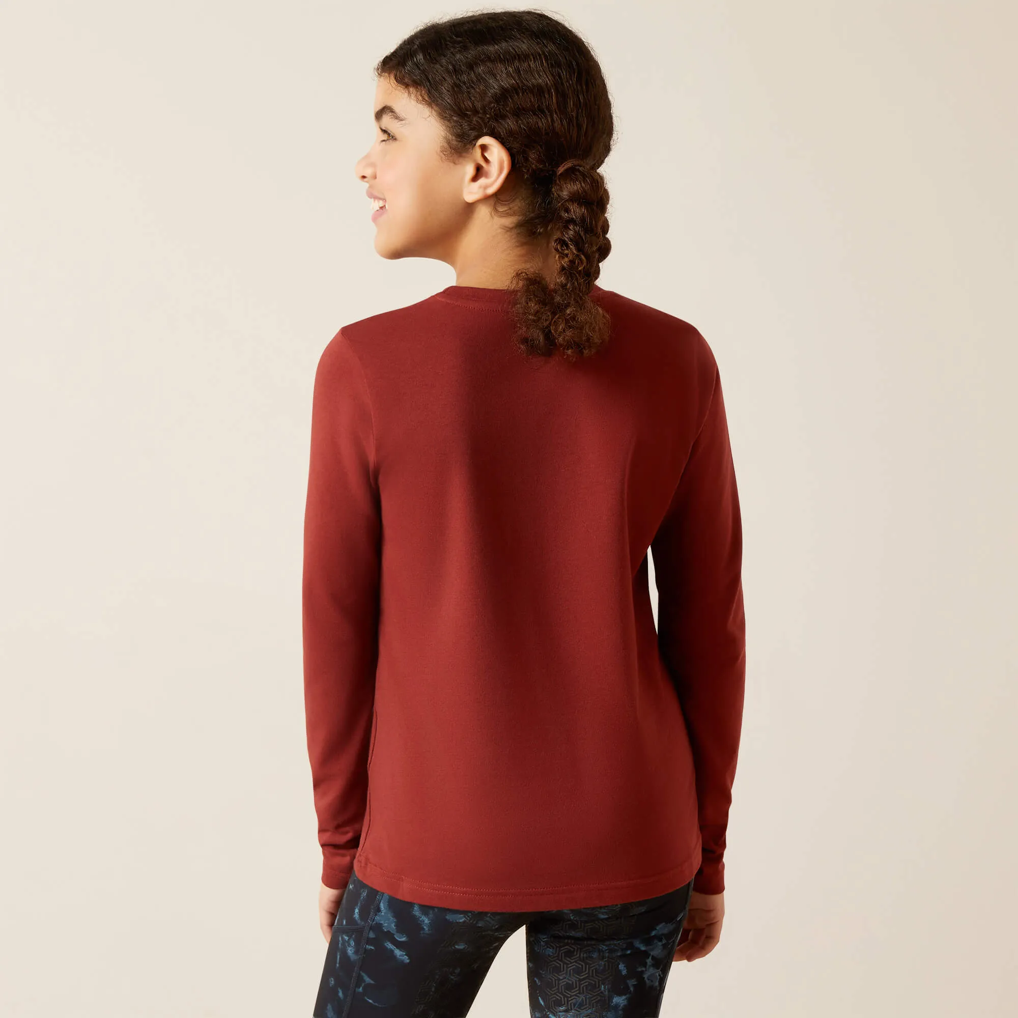 Ariat Girl's Brick Red Blossom Pony Tee