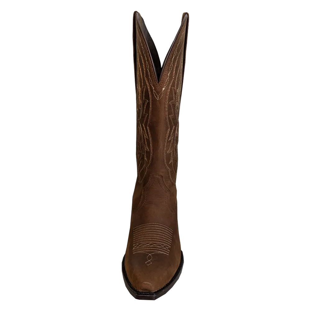 Ariat Ladies Heritage Elastic Calf Brown Snip Toe Boots 10036047