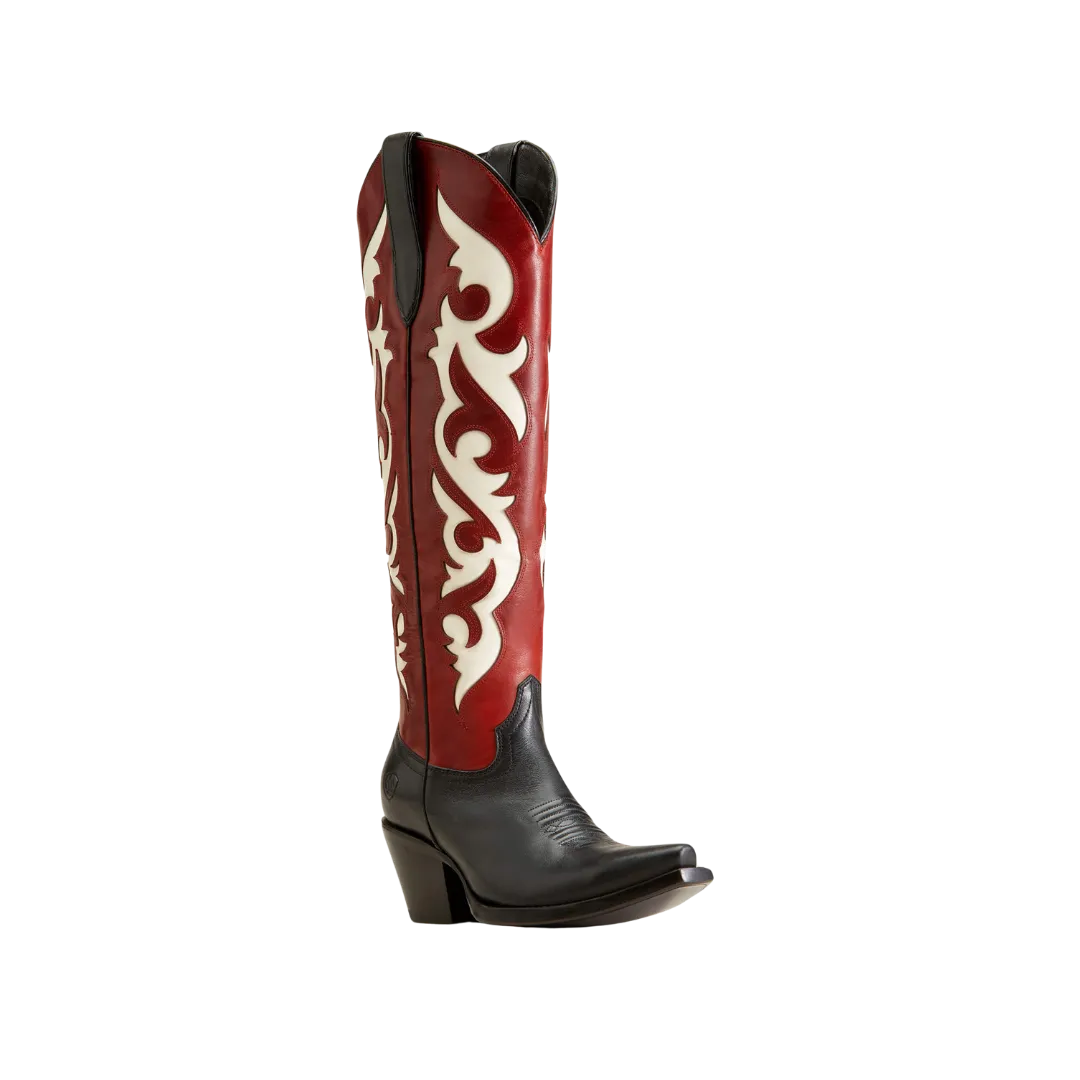 Ariat Women's Black Red Alert Elvira Stretchfit Satin Boot