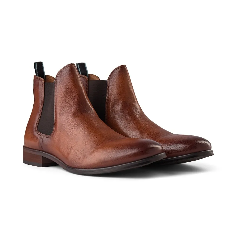 Arnie chelsea boot leather - BROWN