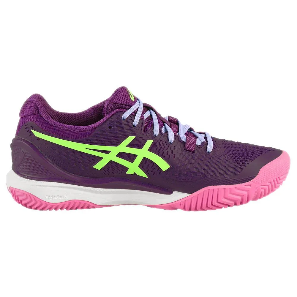 Asics Women's Gel-Resolution 9 - Padel - Deep Mauve/Lime Green