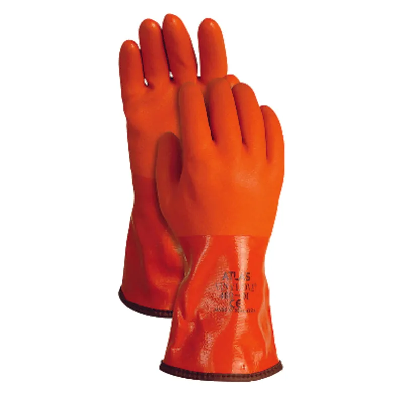 Atlas Unisex Indoor/Outdoor Coated Work Gloves Orange M 1 pair