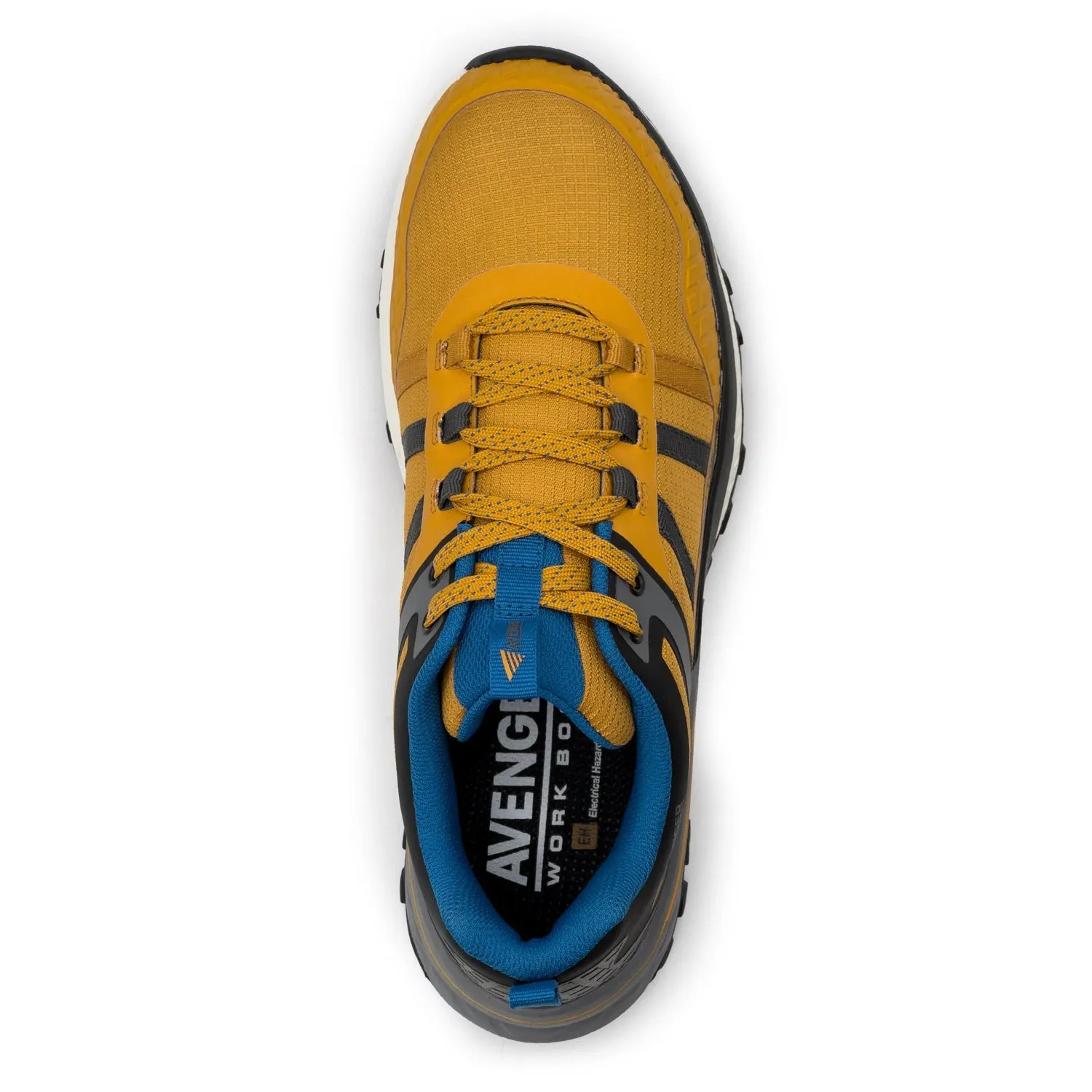 Avenger Mens Aero Trail Yellow/Blue Synthetic CT EH Work Shoes