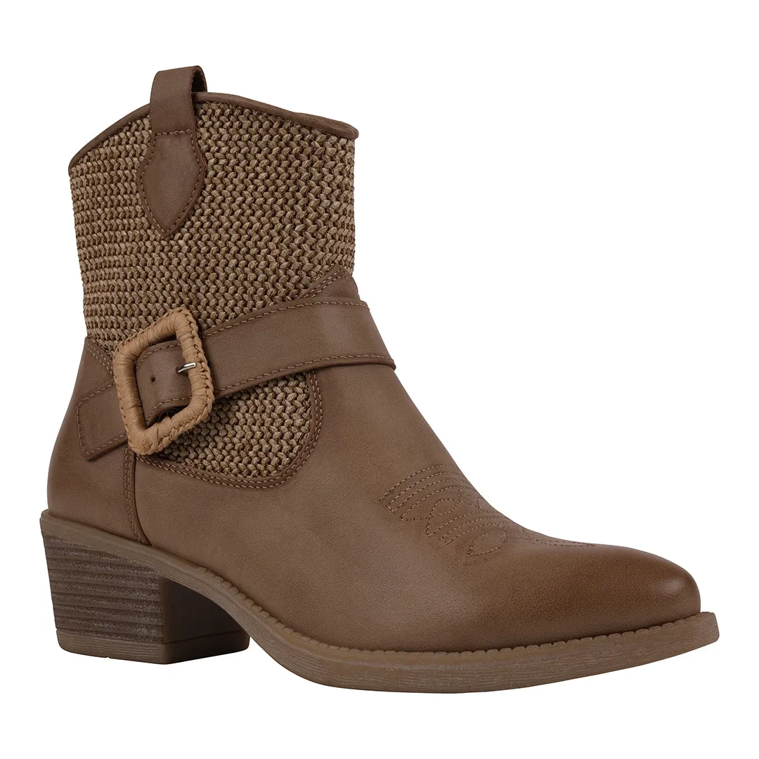 Avery Taupe Western Booties