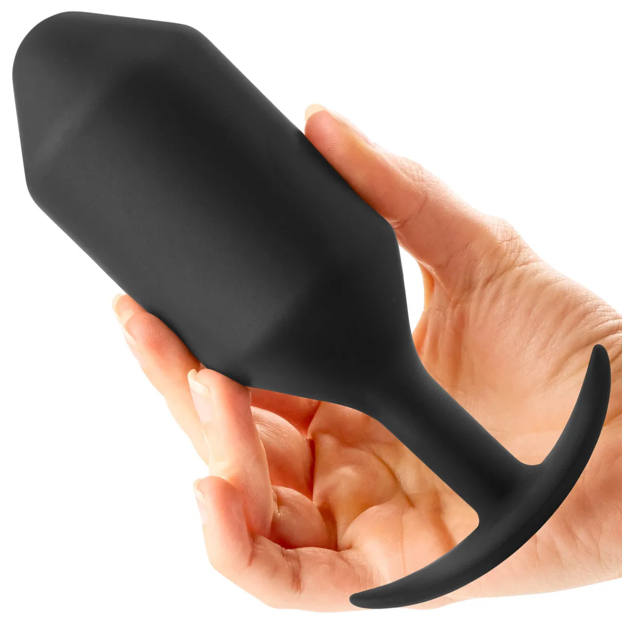 b-Vibe Snug Plug 6 XXXL Silicone Weighted Butt Plug - Black