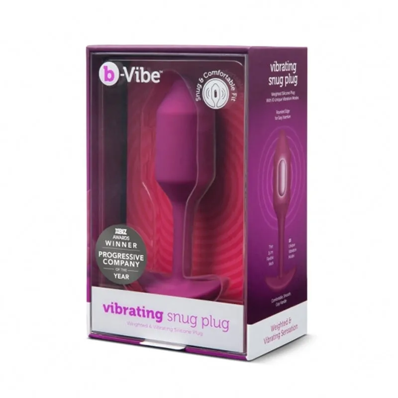 B-vibe Snug Plug Vibrating Medium Rose