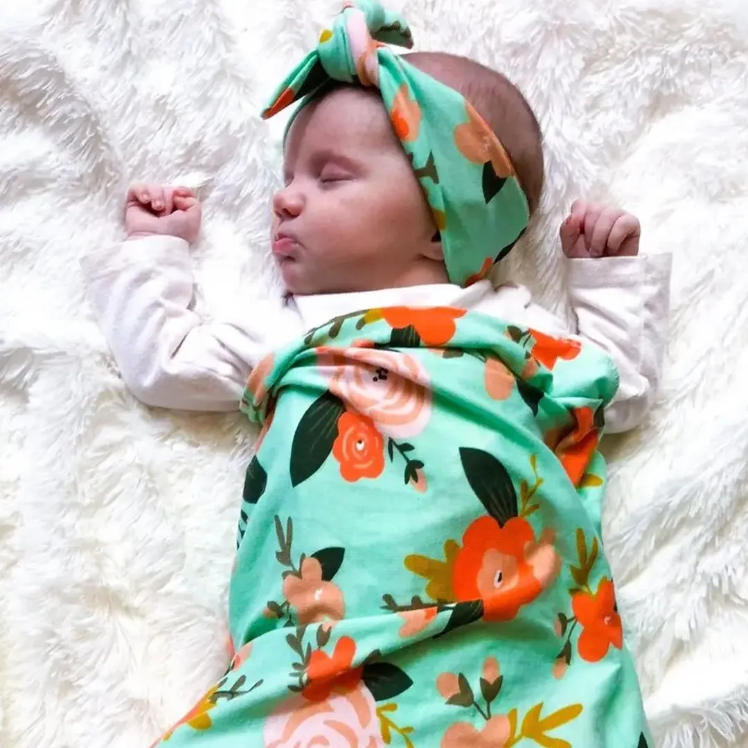 BABY SWADDLE AND HEADBAND