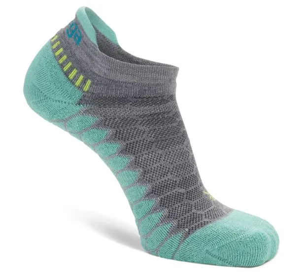 Balega Silver Hidden Comfort No Show Tab - Grey/Aqua