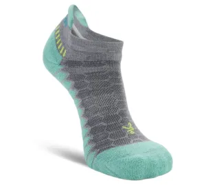 Balega Silver Hidden Comfort No Show Tab - Grey/Aqua