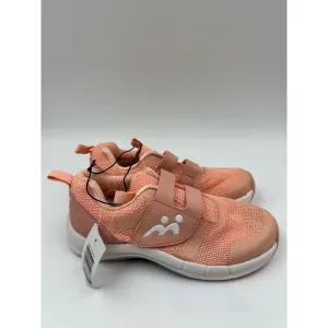 Big Kid Size 3, Salmon Pink Sparkly Sneakers with Straps