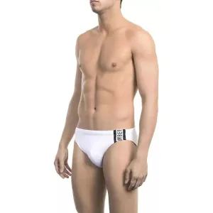 Bikkembergs White Polyamide Men Swimwear