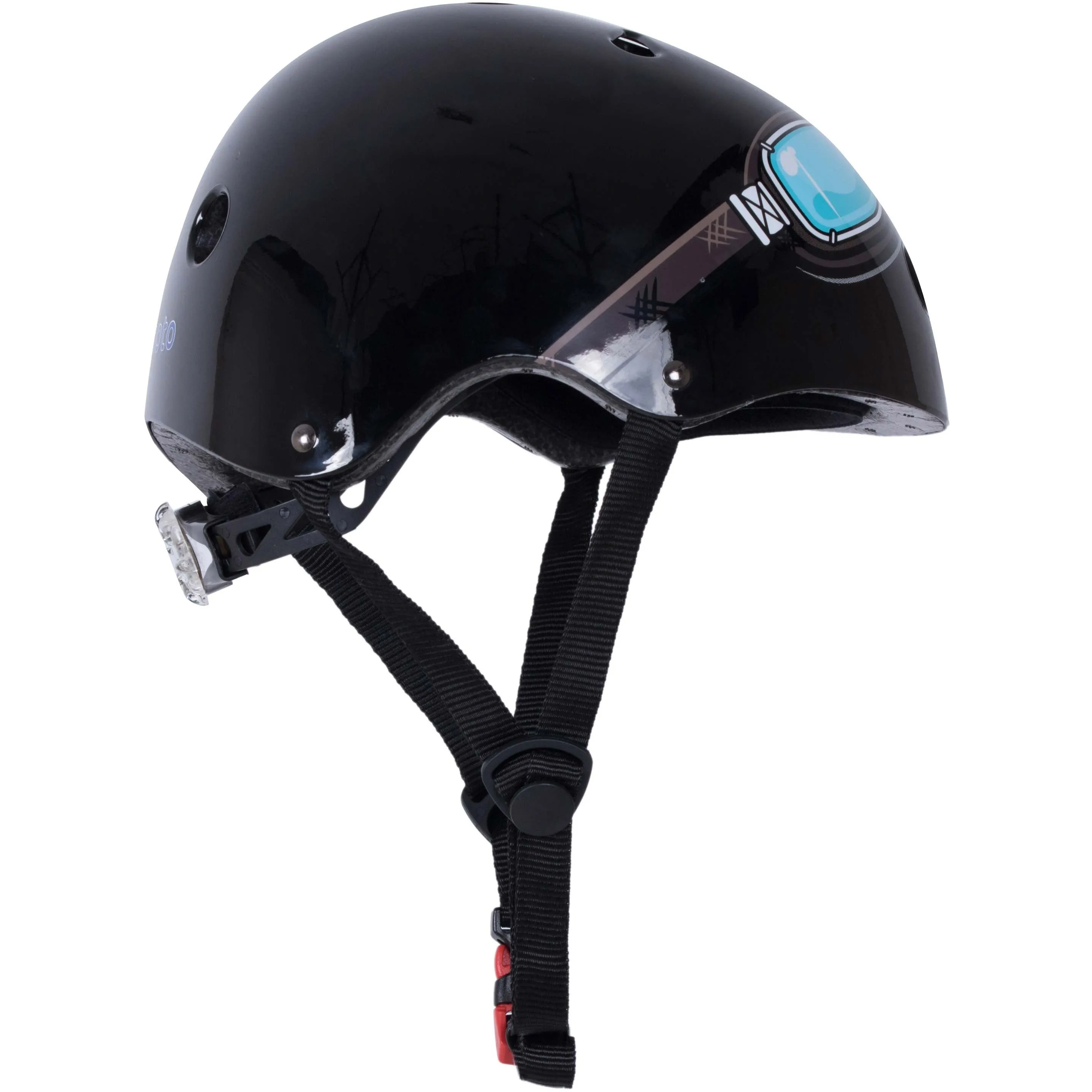 Black Goggle Bicycle Helmet