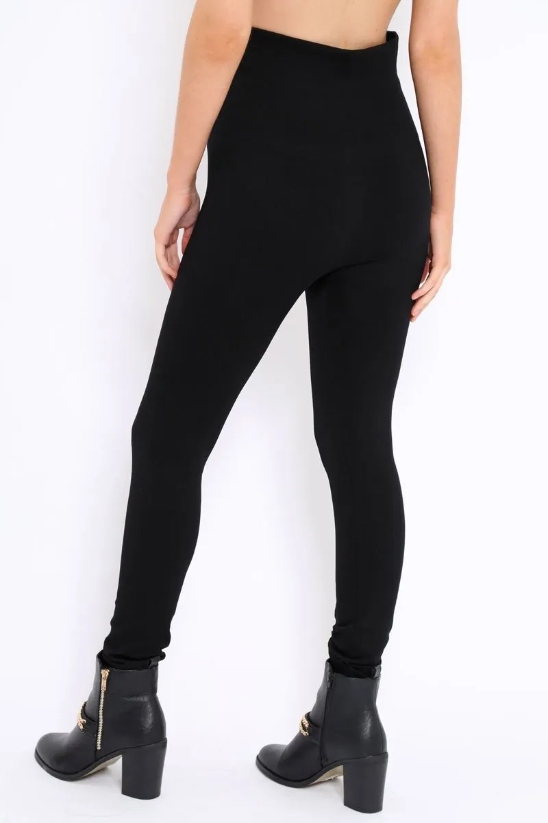 Black High Waisted Shape Leggings - Binky