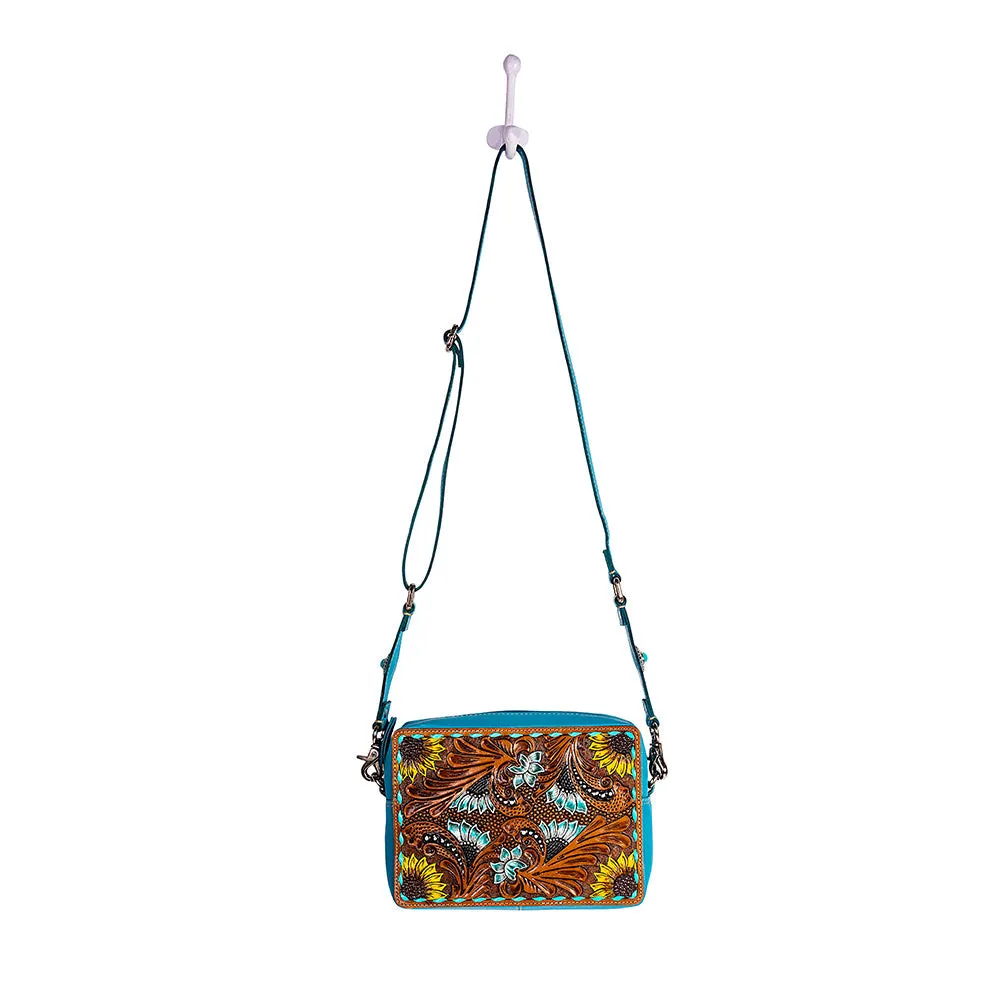 Blooms on the Trail Hand-tooled Bag