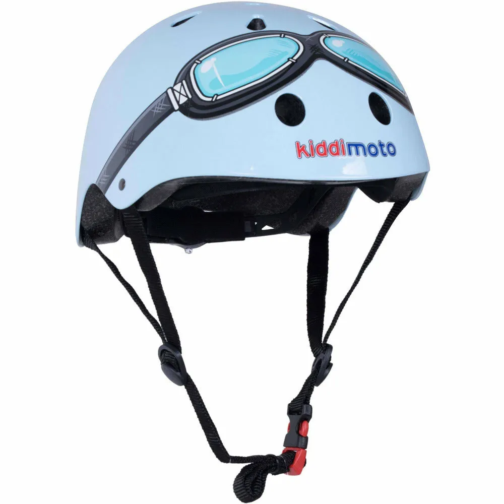 Blue Goggle Bicycle Helmet