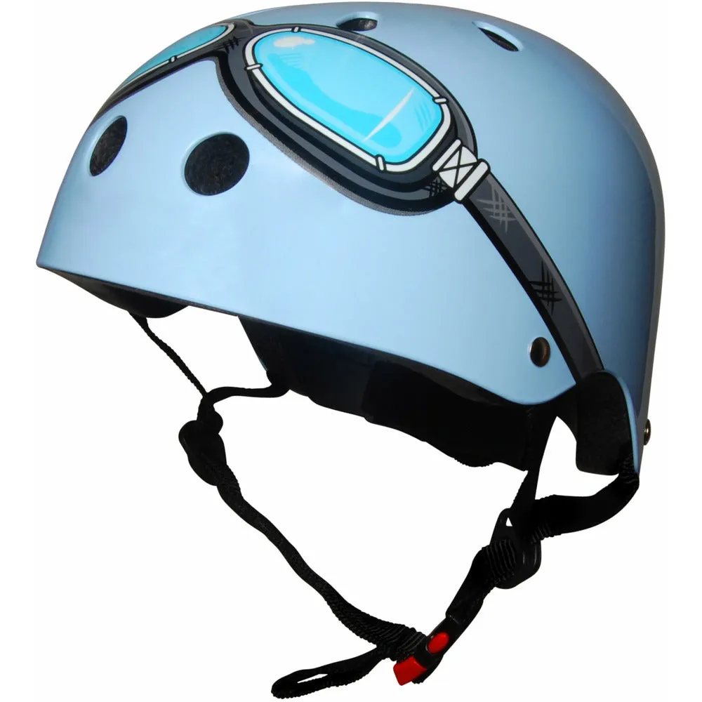 Blue Goggle Bicycle Helmet