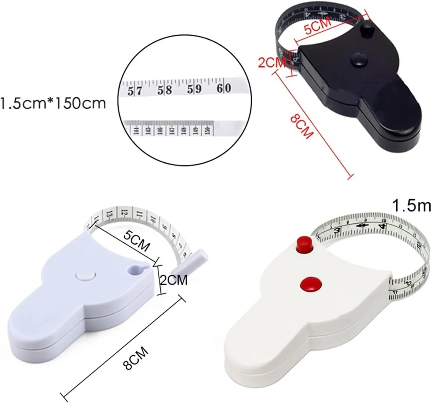 Body Measuring Tape Automatic Telescopic Tape Measuring Ruler Metric Centimeter Tape Meter Measure Metric Tapes Sewing Ruler