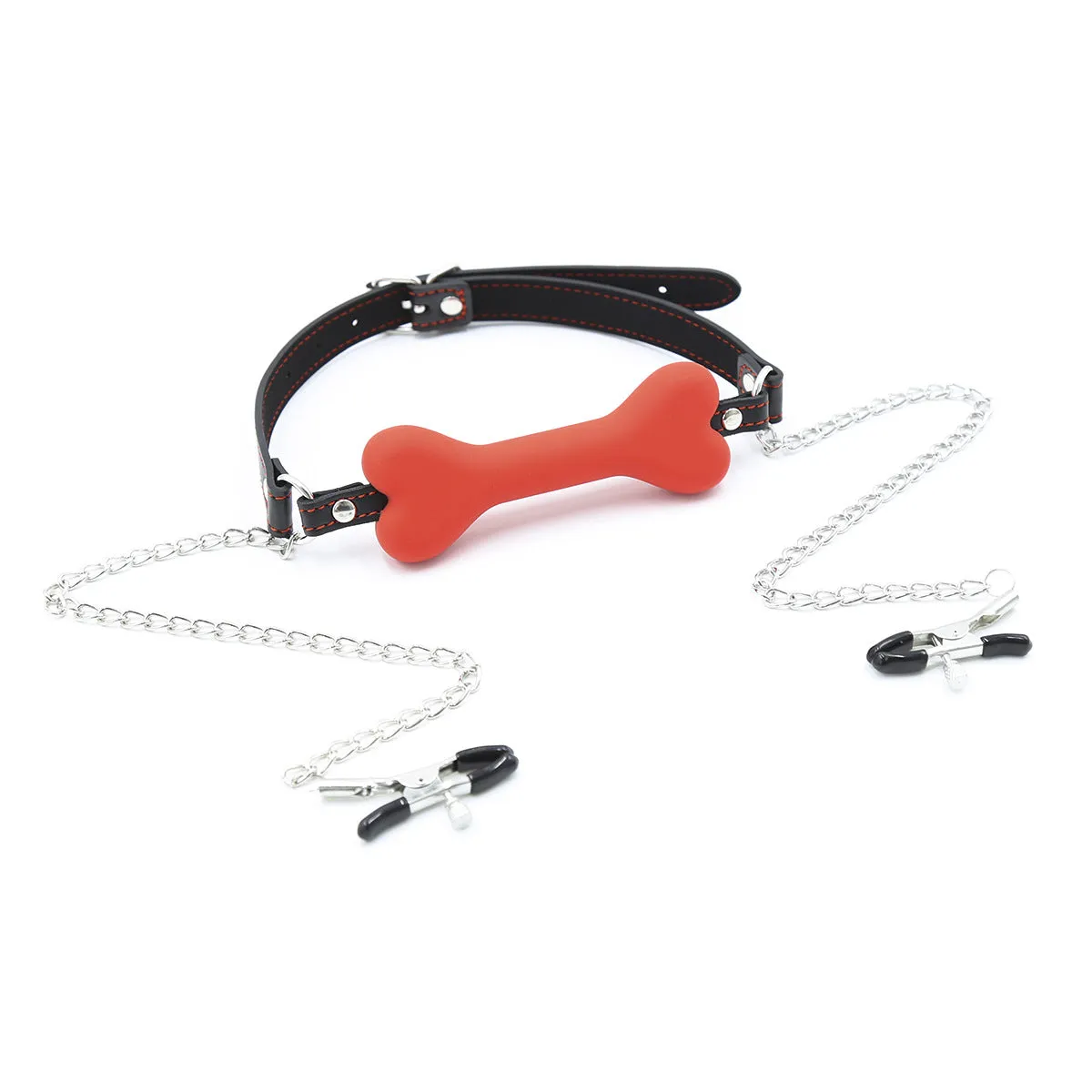 Bone Gag and Nipple Clamps