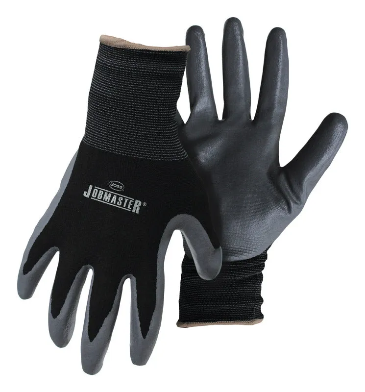 Boss JobMaster Men's Indoor/Outdoor Palm Gloves Black/Gray L 1 pair