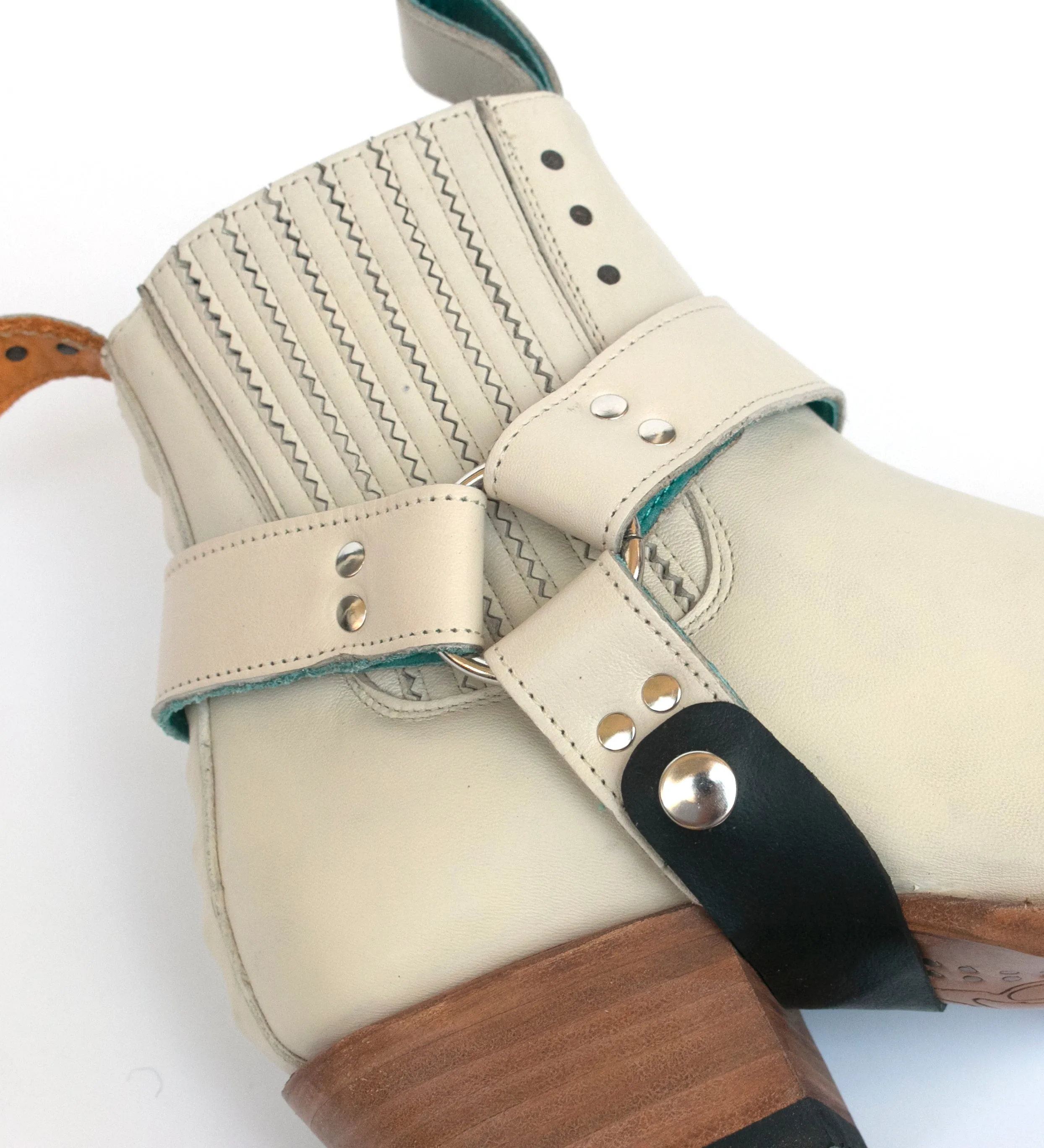 bump bootstrap set bone leather