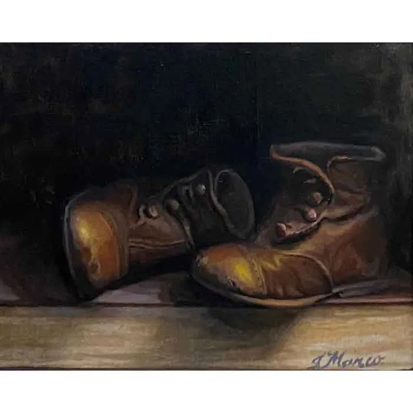 Buttoned Boots -Oil Painting 8x10