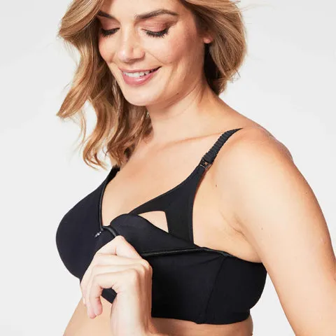 Cake Croissant Flexible Wire Nursing Bra Black