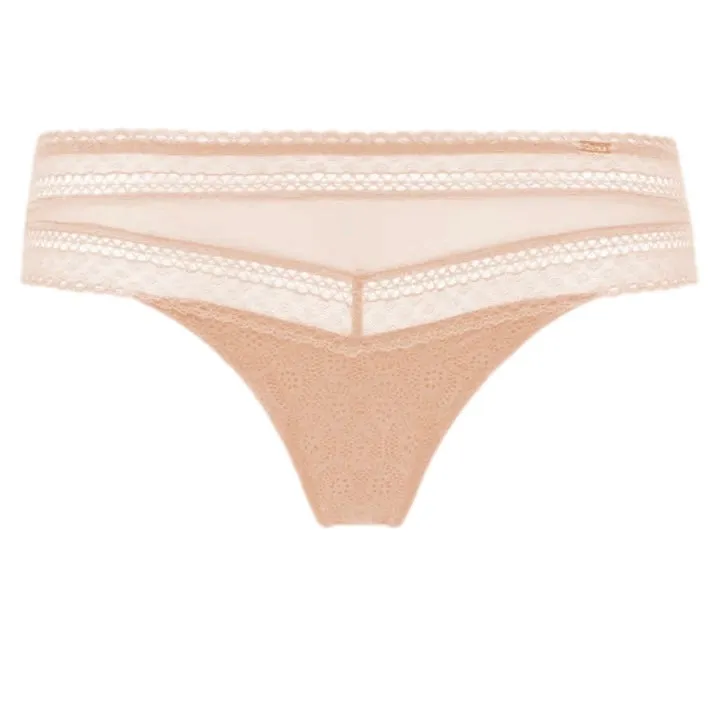 Chantelle Festivite Lace Cheeky Bikini Nude