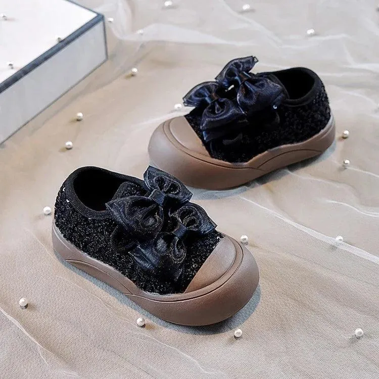 Children's Casual Shoes - Sequins Girls' Bowknot Sneakers - TSS241