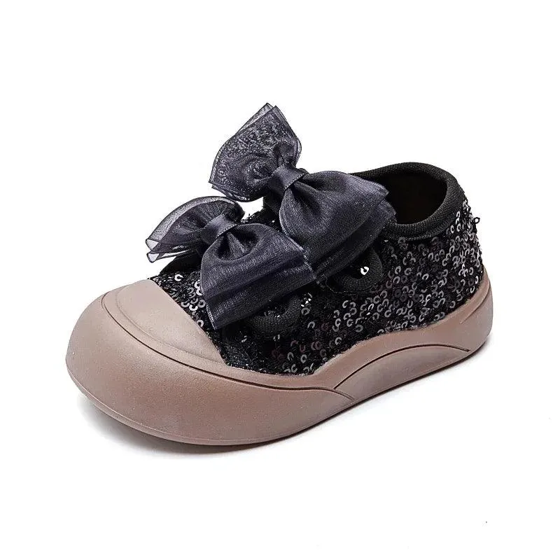 Children's Casual Shoes - Sequins Girls' Bowknot Sneakers - TSS241