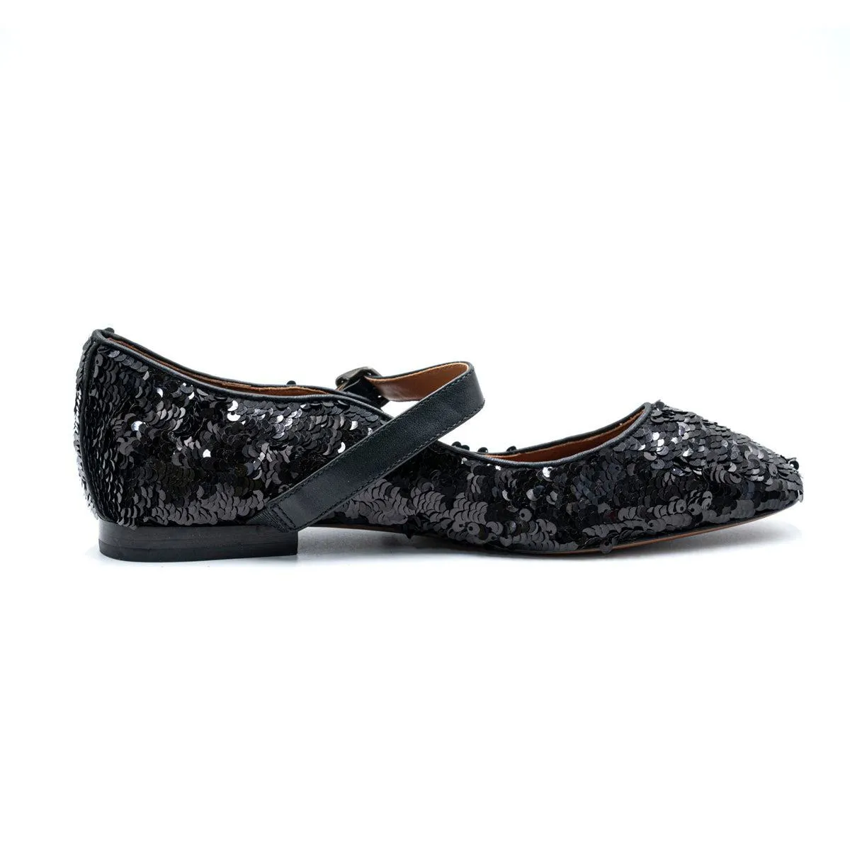 Coach Mary Jane Ballerinas Sequins Black Colour For Women