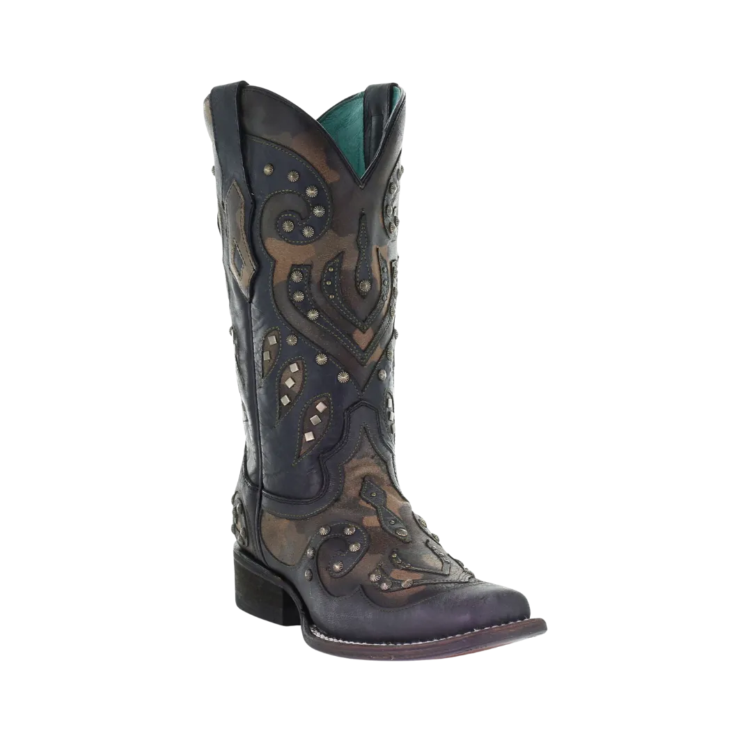 Corral Women's Camo Inlay Black Boots