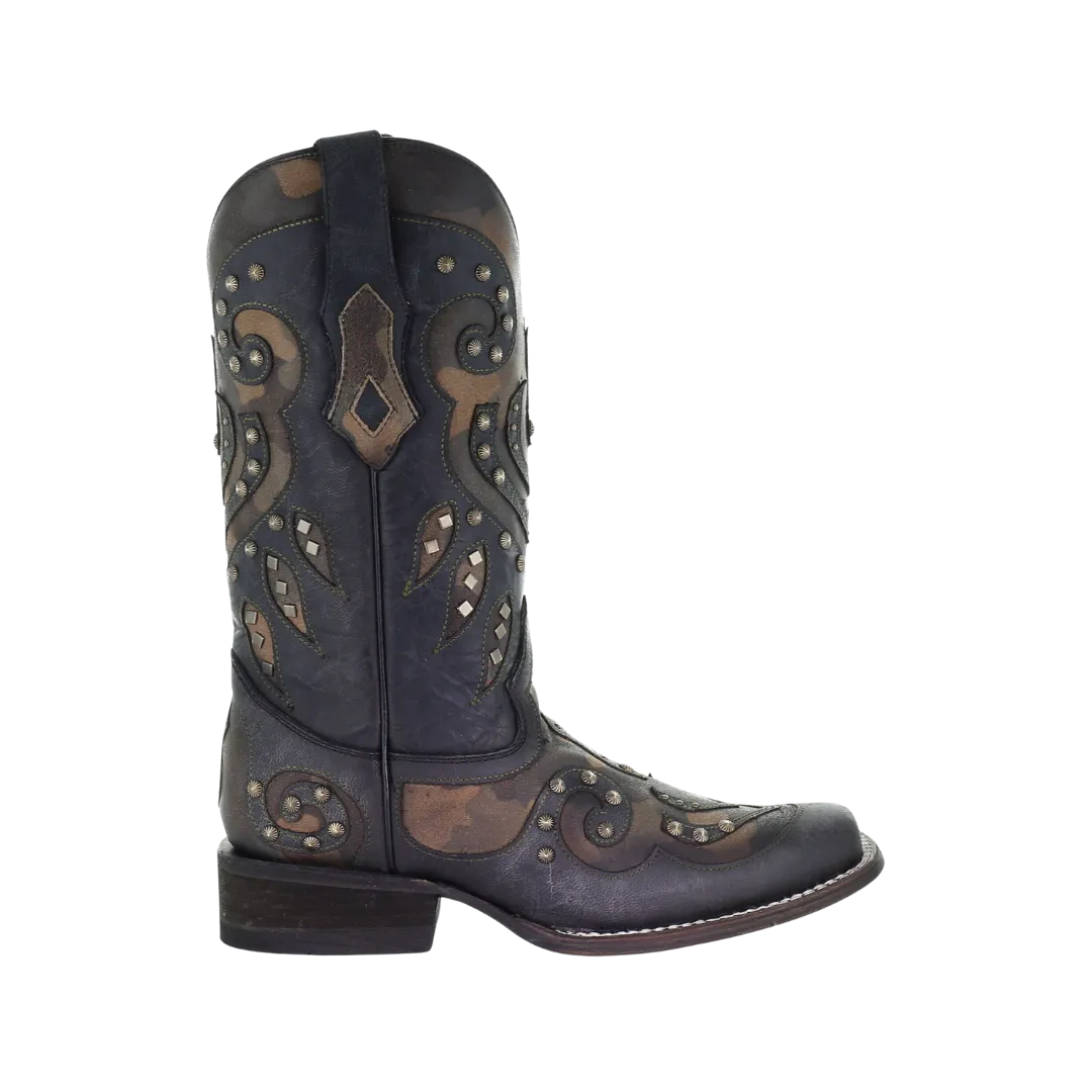 Corral Women's Camo Inlay Black Boots