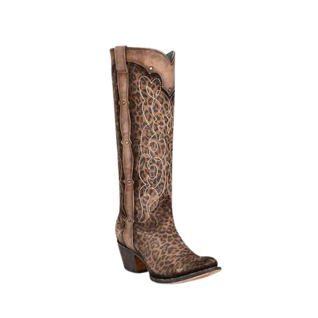 Corral Women's Round Toe Leopard Print Boots