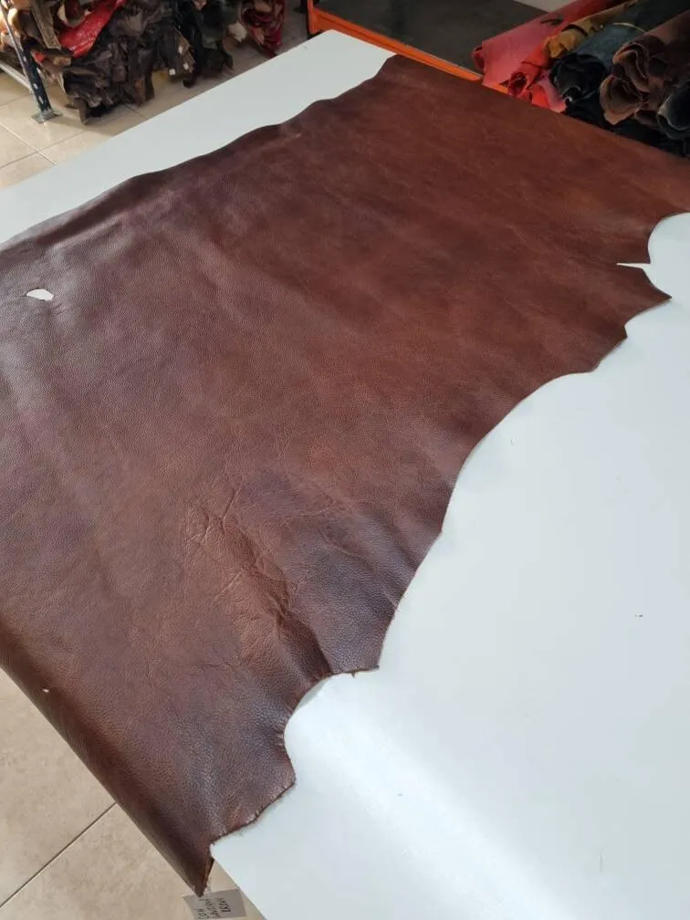 Cow Leather hide, genuine cow leather sheets, milled with two tone pull up effect, thick 1,3mm,(3,5 oz)