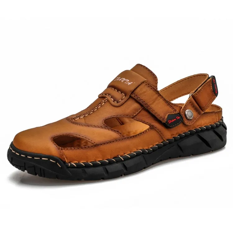 Cowhide Two Wear Outdoor Casual Men Slippers