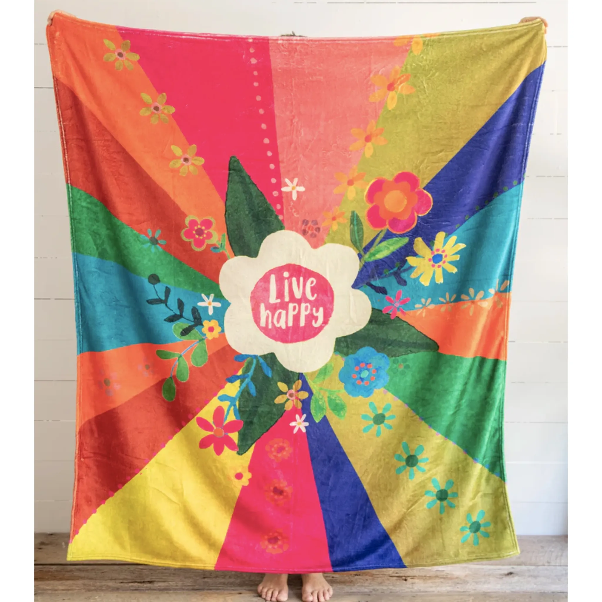 Cozy Throw Blanket - Live Happy