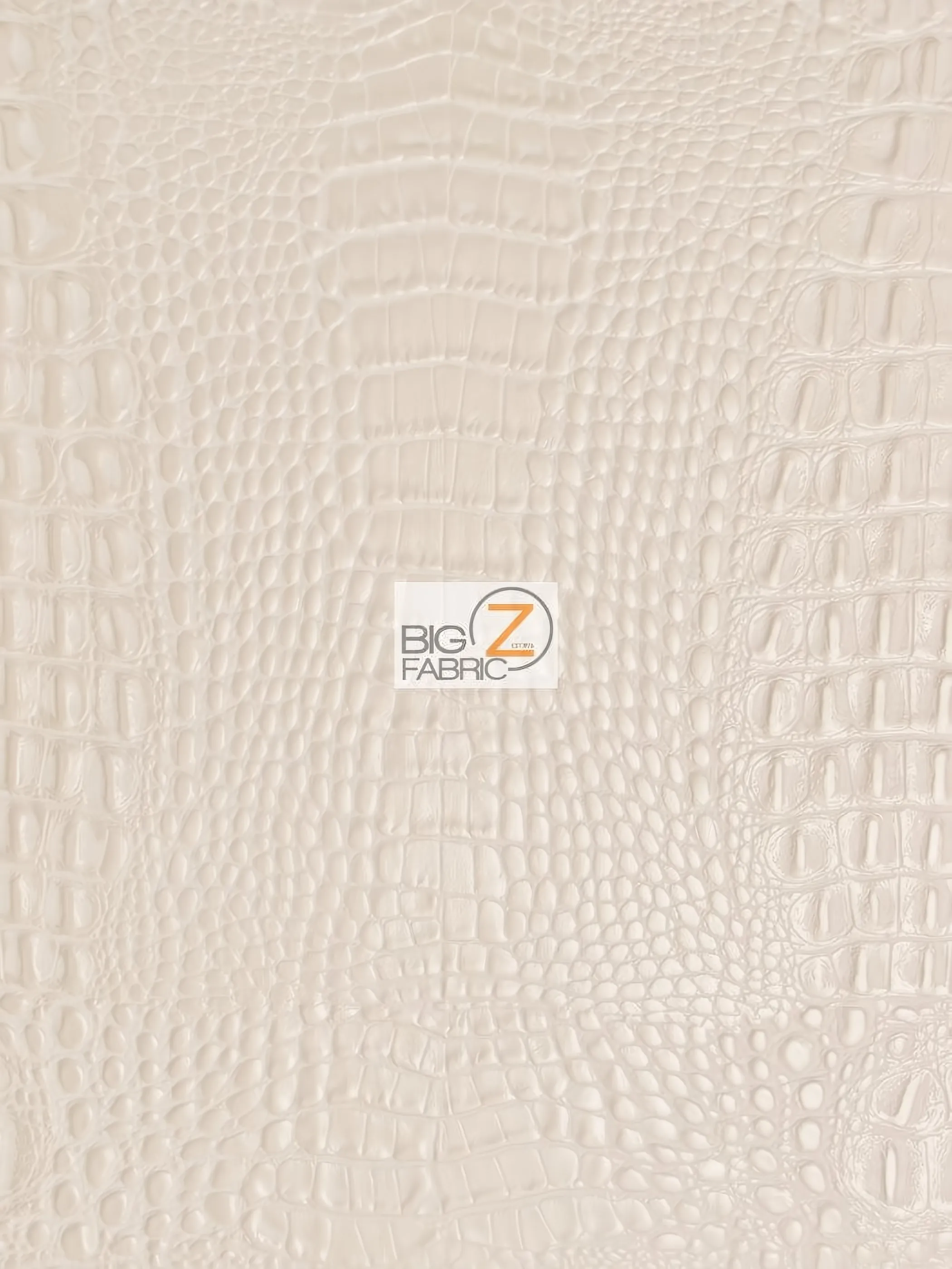 Cream Crocodile Marine Vinyl Fabric / Sold By The Yard