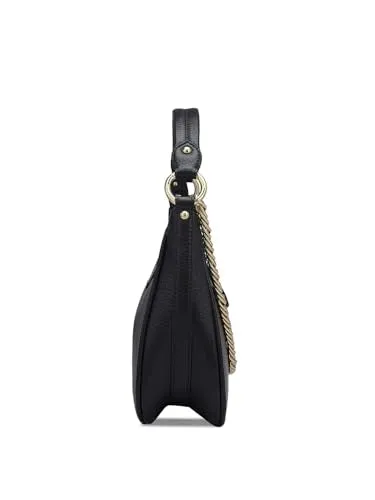 Da Milano Genuine Leather Black Sling (01682) (Small)