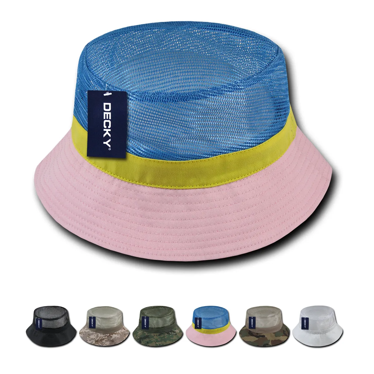 Decky 458 - Structured Mesh Bucket Hat