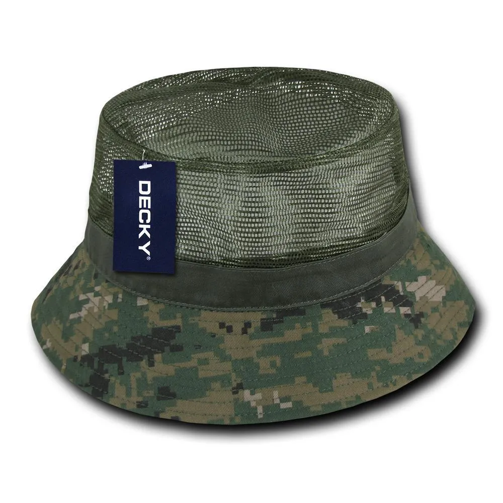 Decky 458 - Structured Mesh Bucket Hat