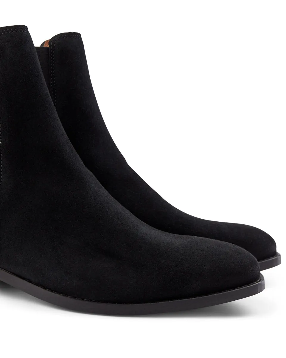 Eli chelsea boot suede - BLACK