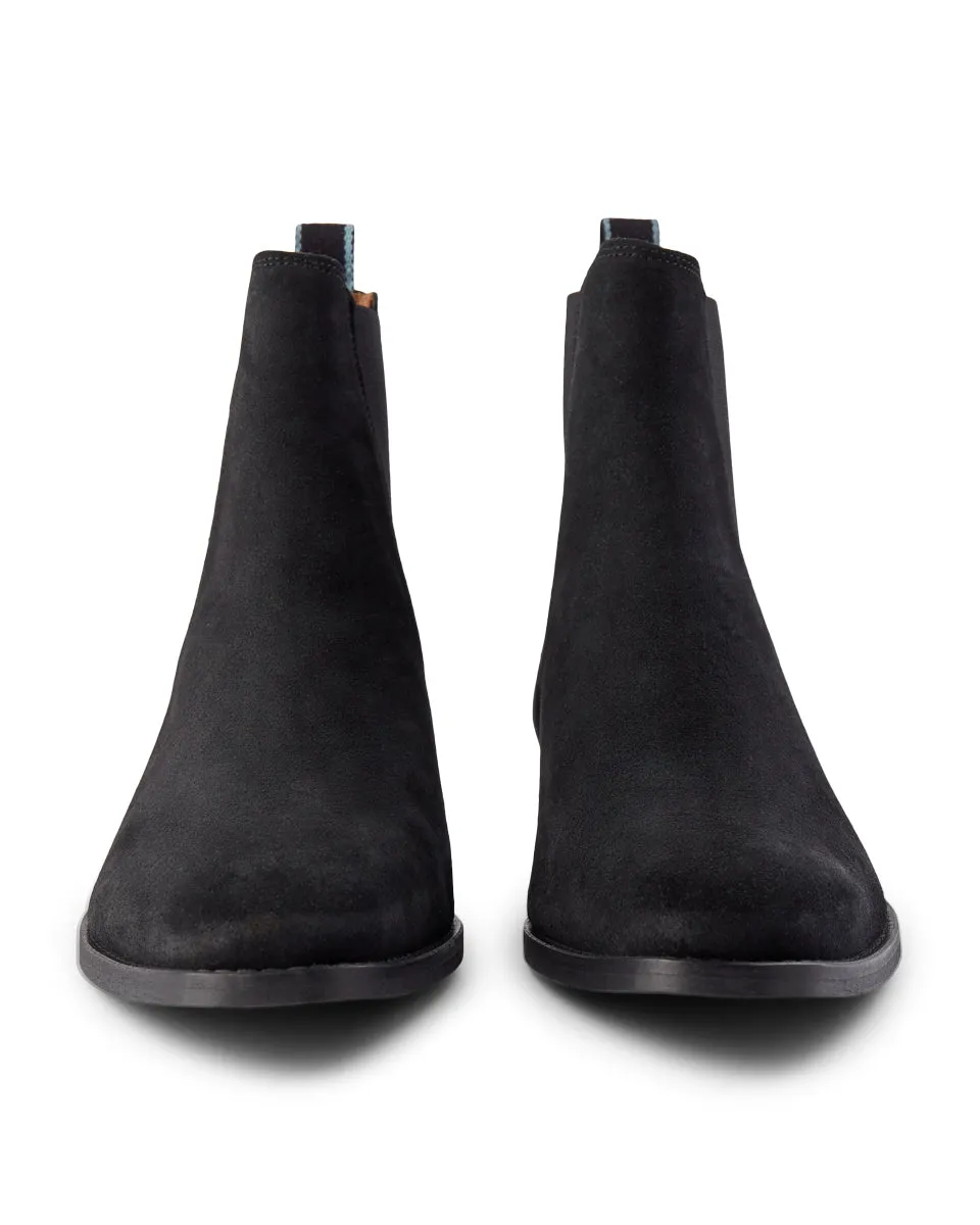 Eli chelsea boot suede - BLACK