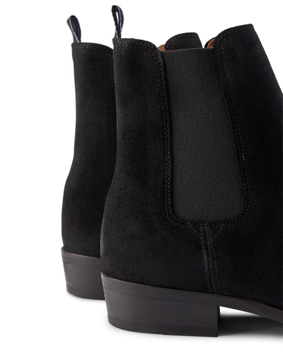 Eli chelsea boot suede - BLACK