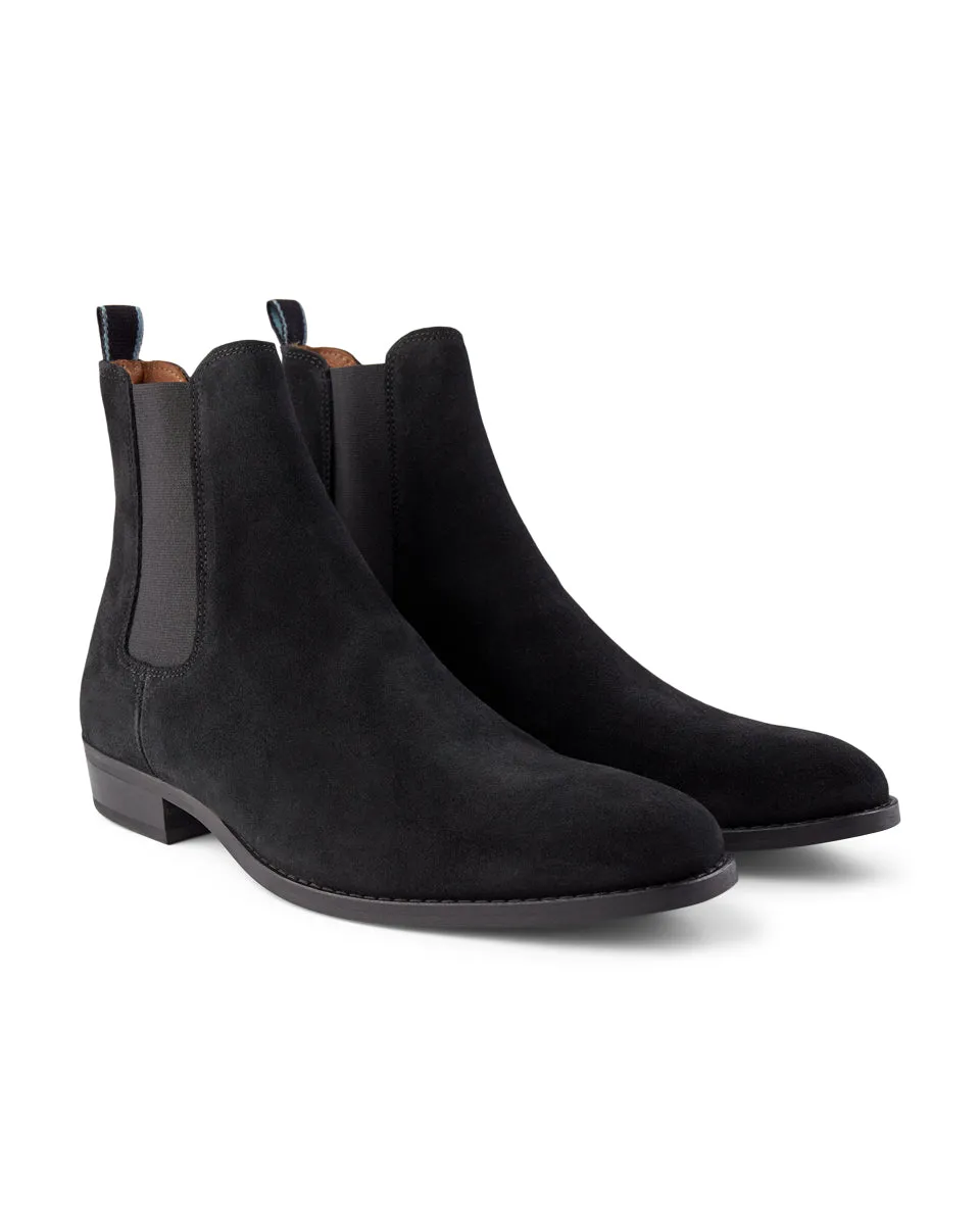 Eli chelsea boot suede - BLACK